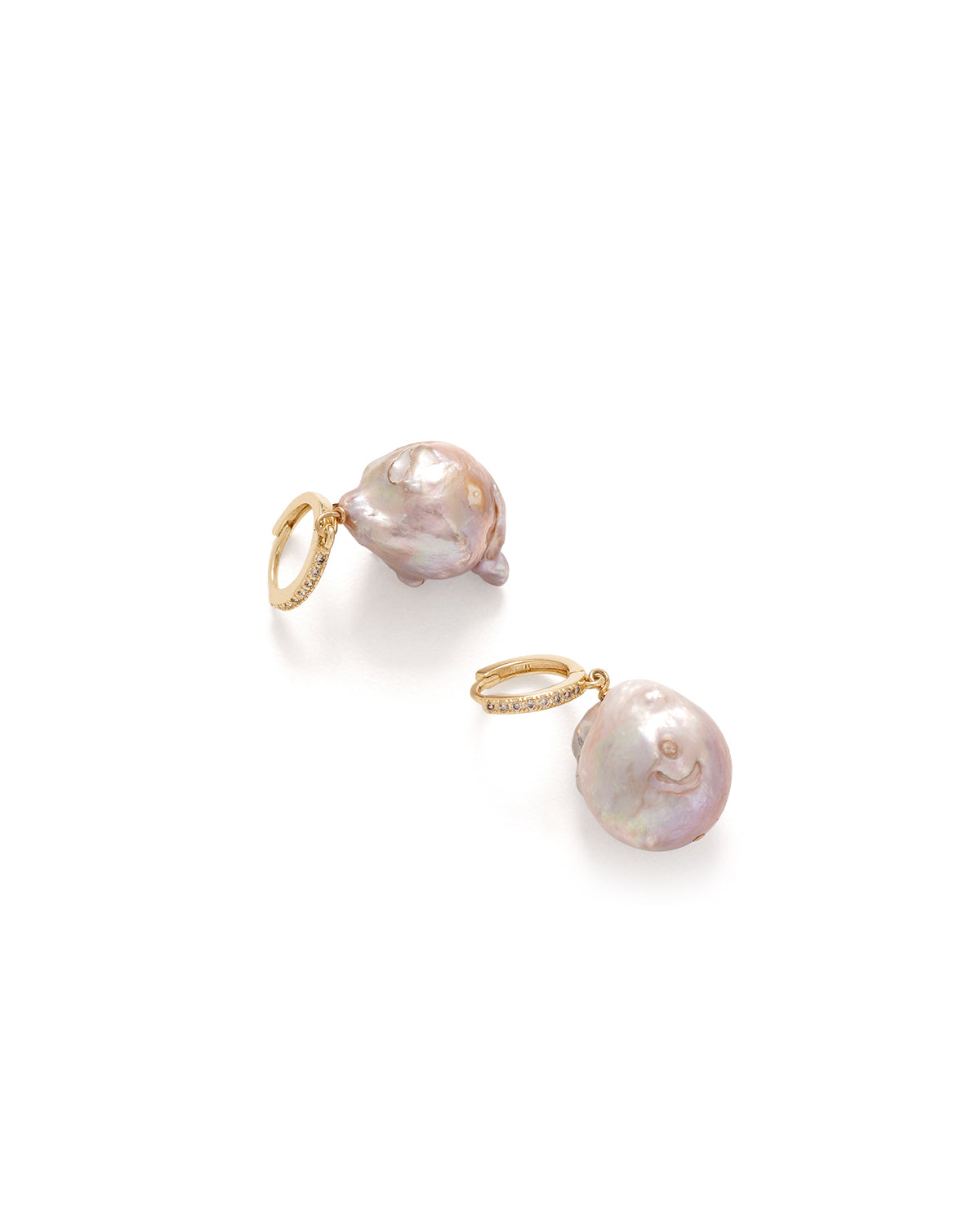 16-17mm Colored Baroque Freshwater Pearl Earrings