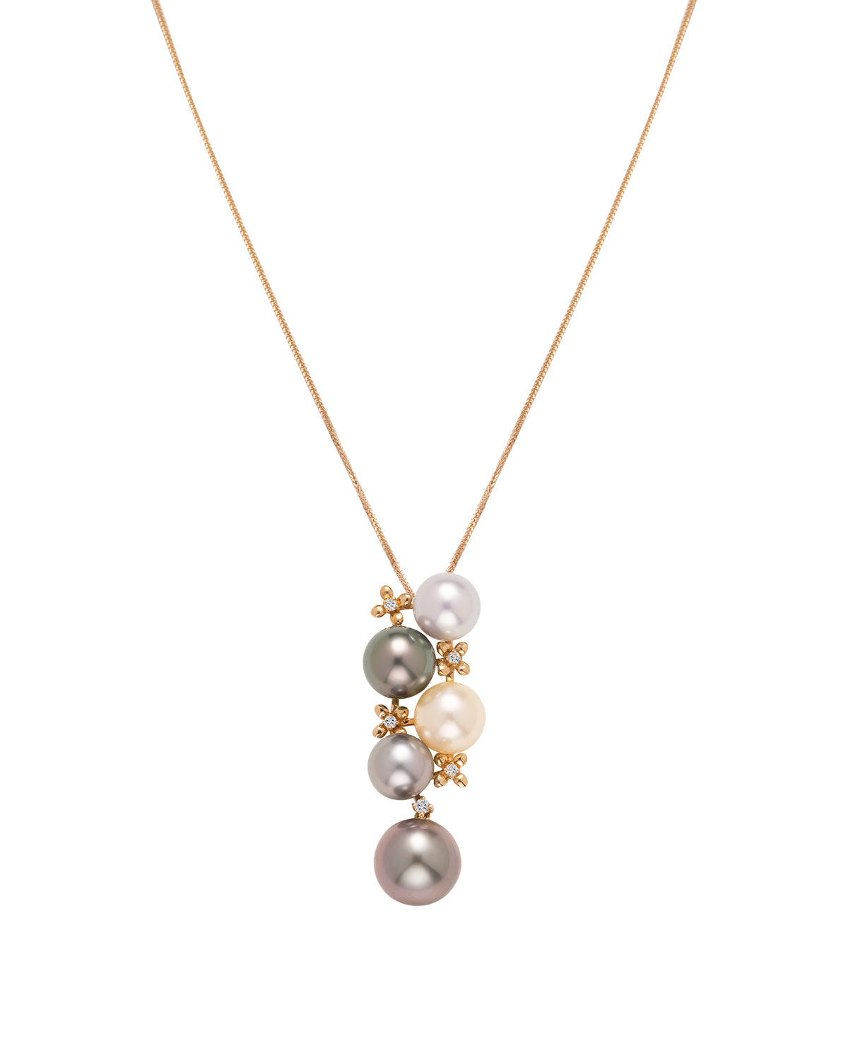 Tahitian & Golden South Sea Pearls & Diamond Pendant