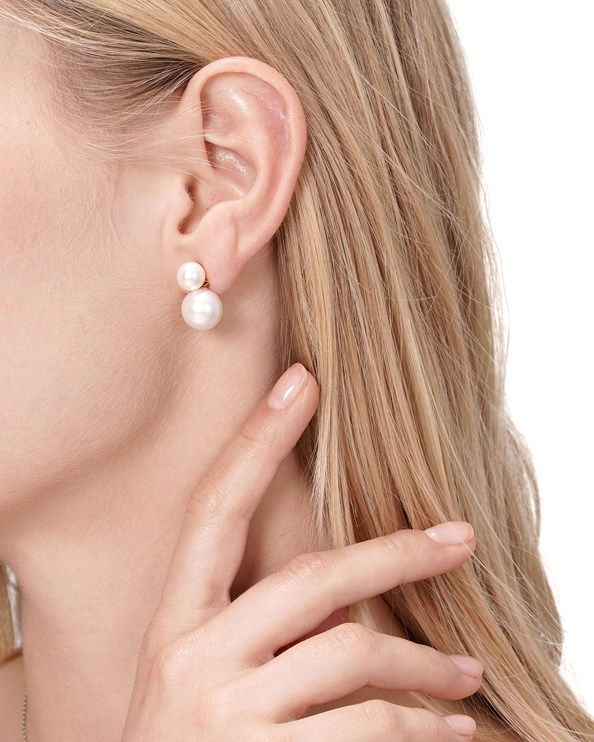 11-12mm White Freshwater Pearl Stud Earrings