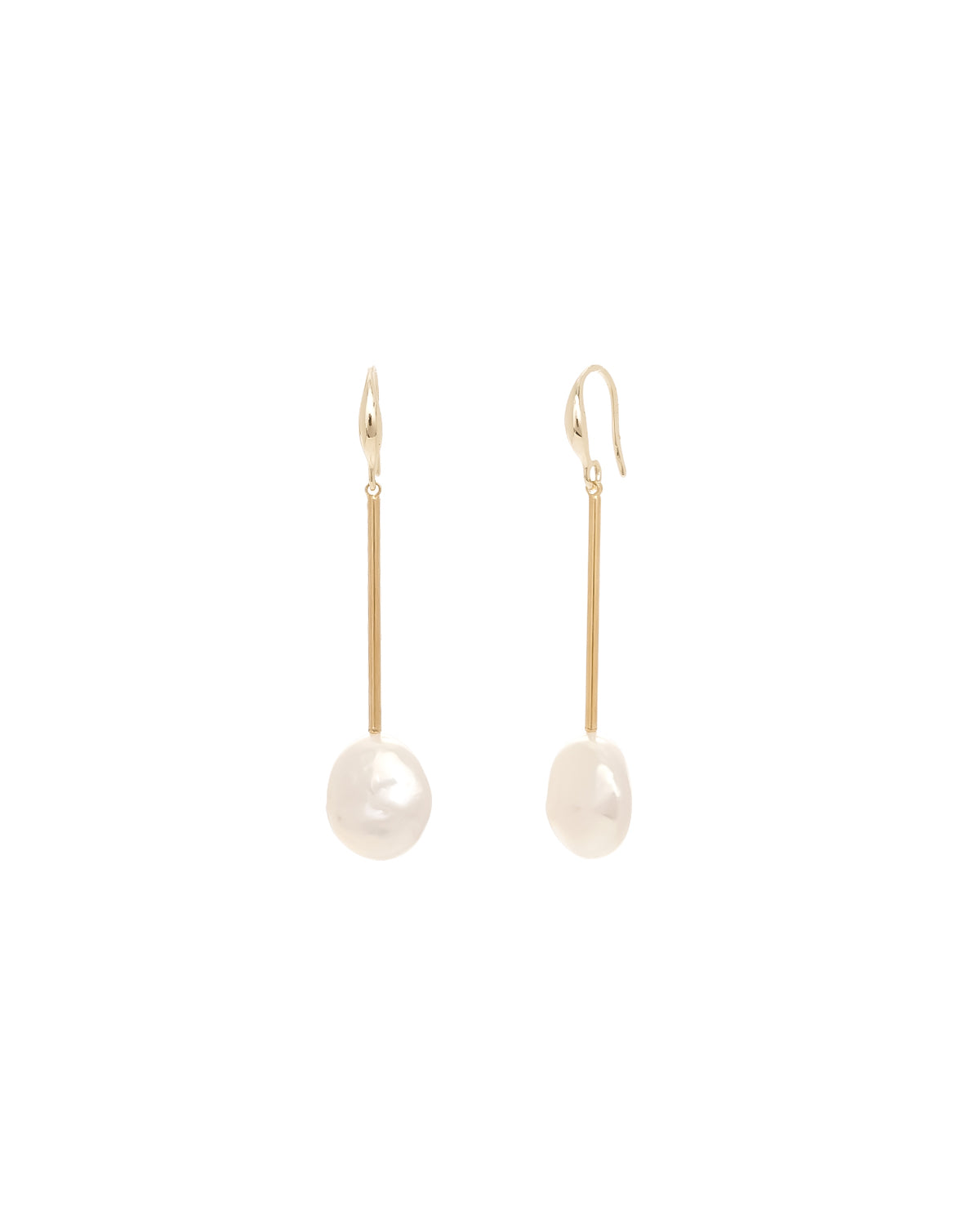 10-11mm Baroque Pearl Simplicity Drop Earrings