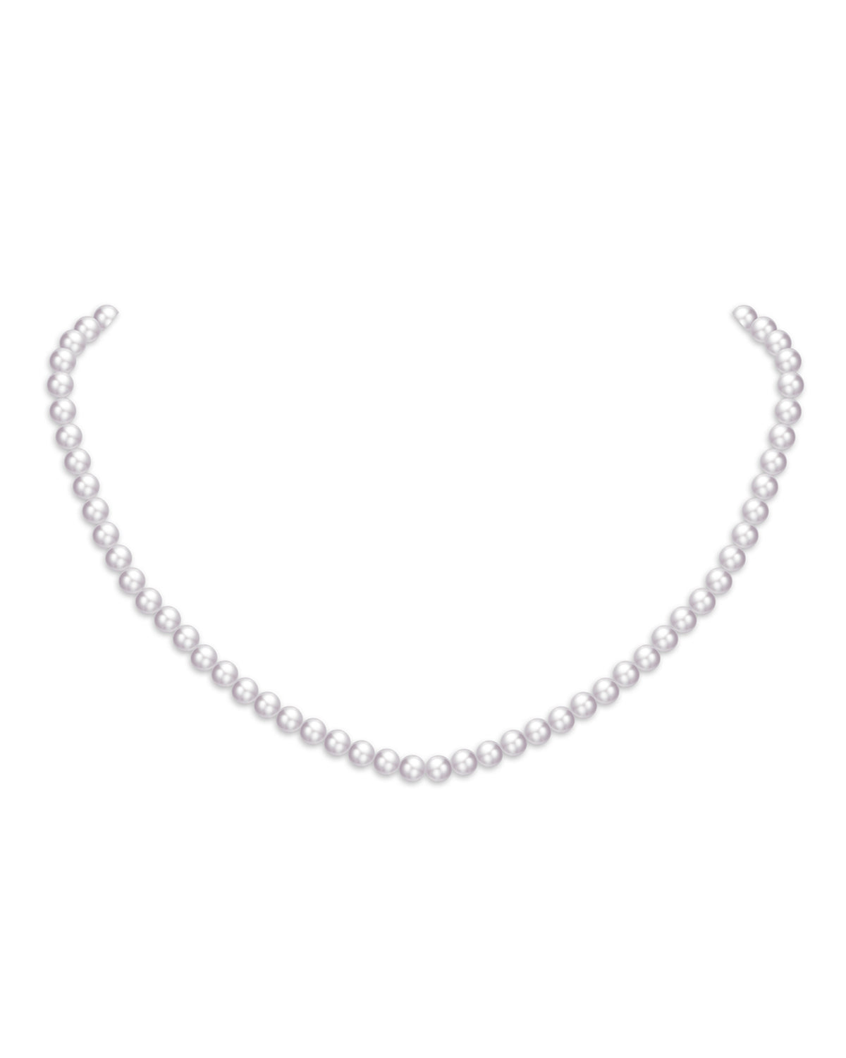 3.0-4.5mm White Freshwater Graduated Pearl Necklace-AAAA Quality