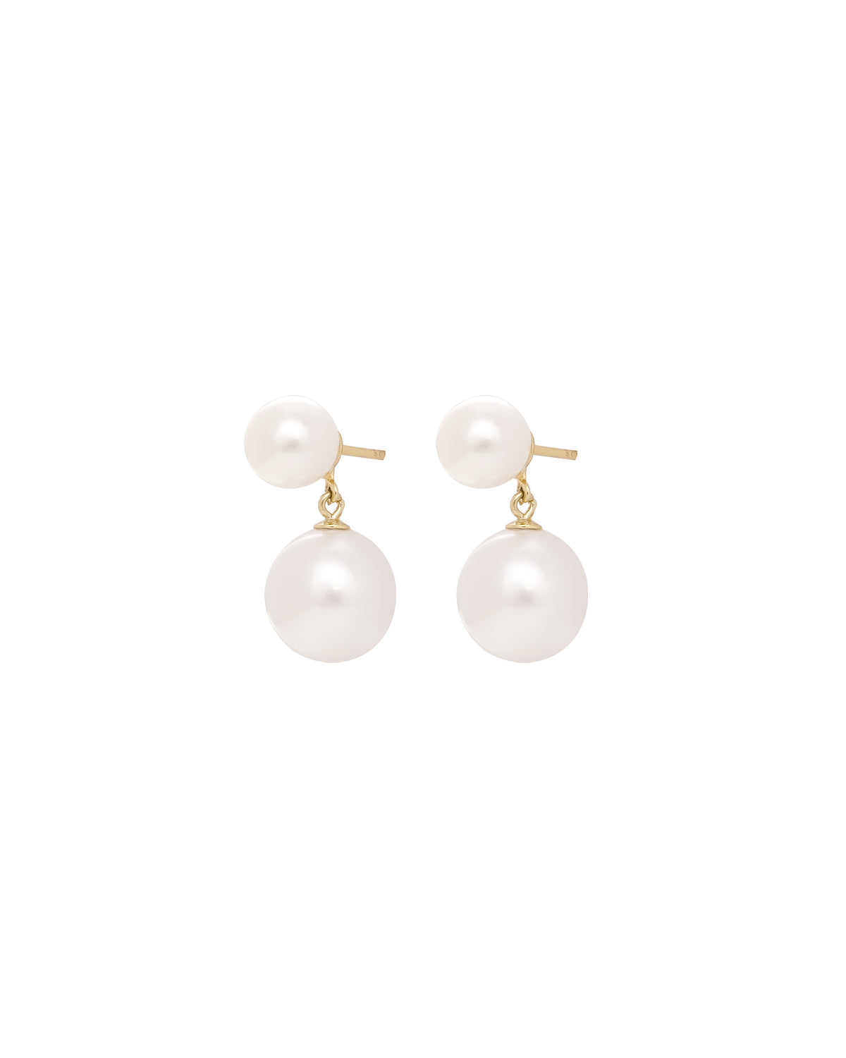 11-12mm White Freshwater Pearl Stud Earrings
