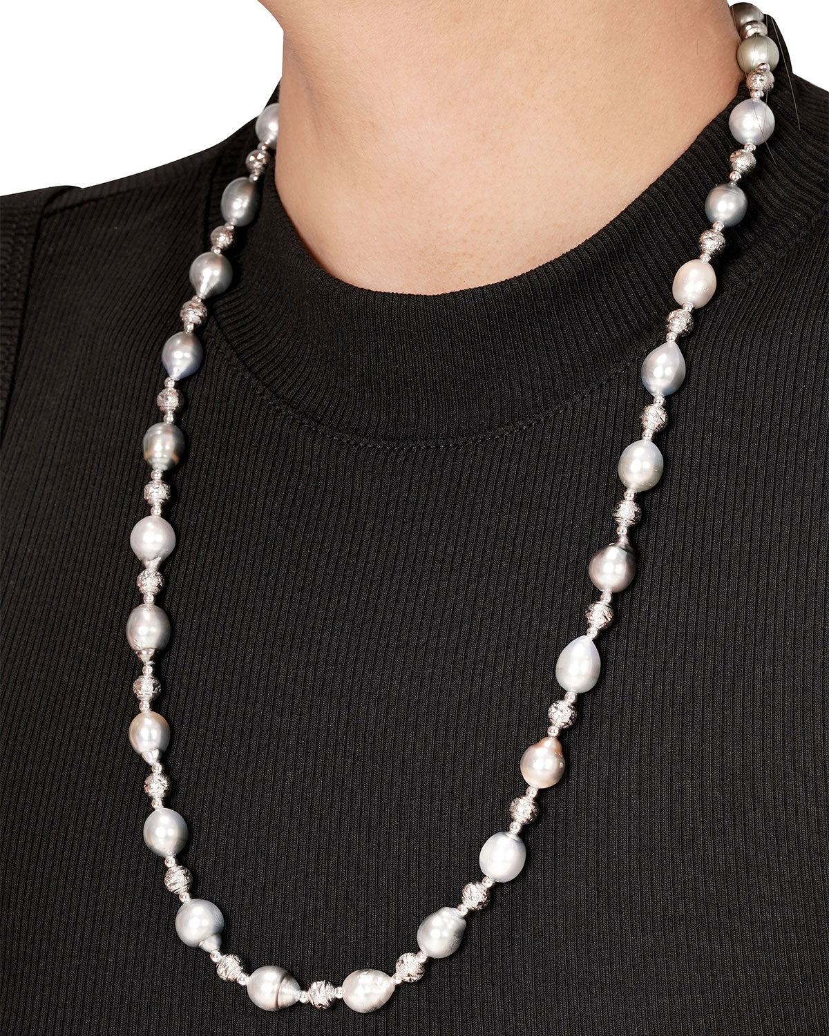 9.5-10mm Tahitian Baroque Pearl Necklace
