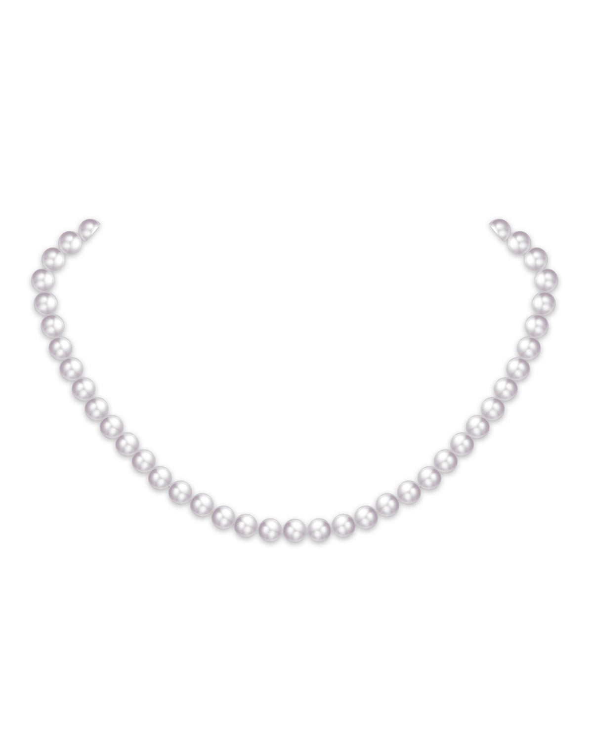 5.5-6.5mm Japanese Akoya White Pearl Necklace- AA+ Quality