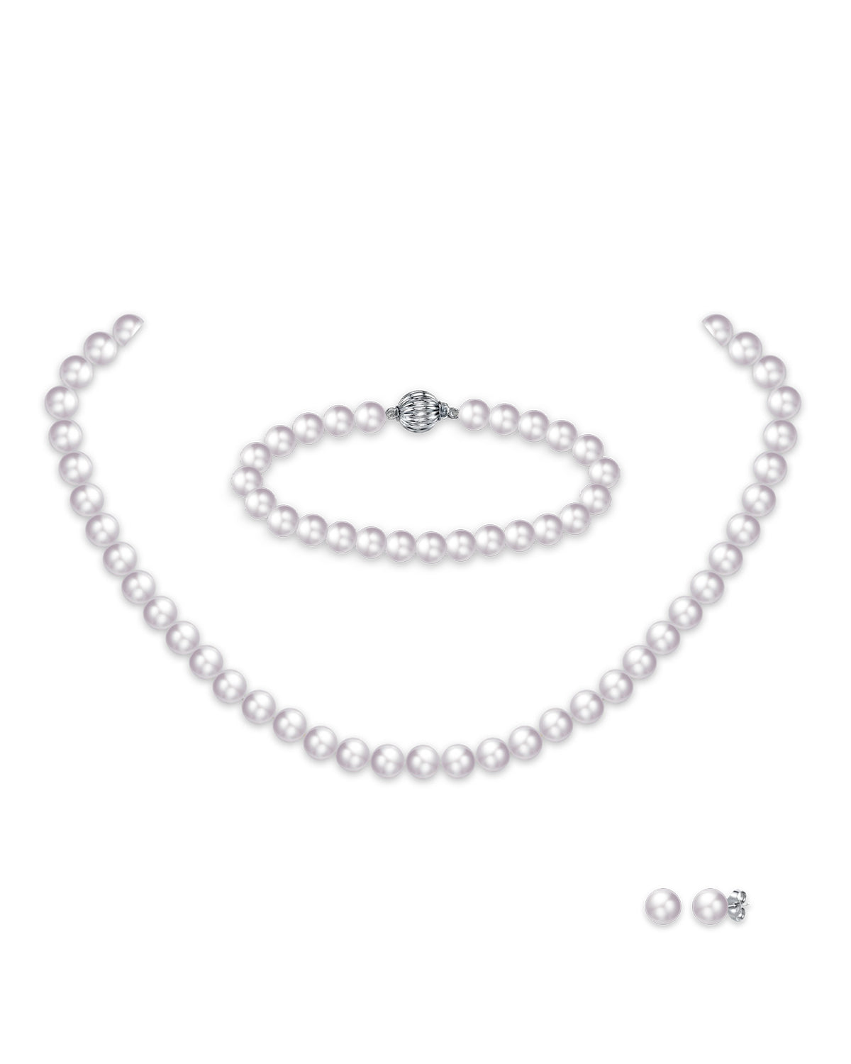 5.5-6.5mm Freshwater White Pearl Sets in AA+ Quality