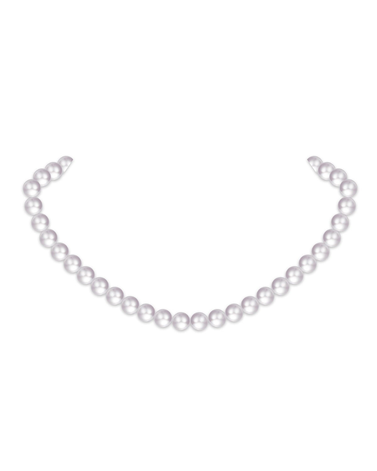 7.5-8.0mm Japanese Akoya White Pearl Necklace- AAA Quality