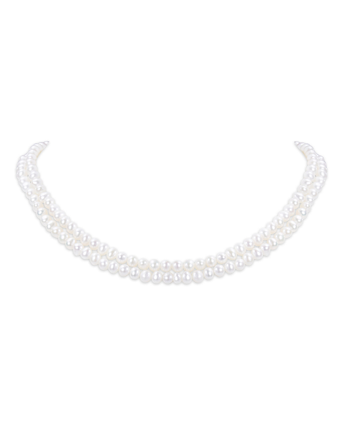 'Freedom' 5.0-6.0mm Double Strand Pearl Necklace
