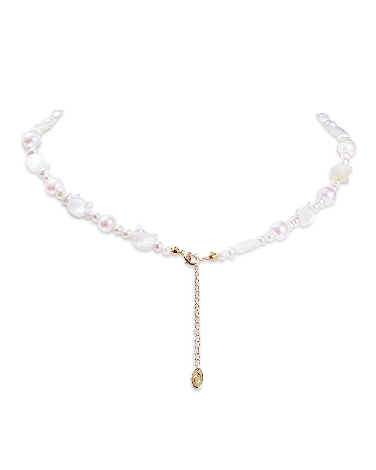 4.0-9.0mm Baroque Freshwater Pearl Kitten Necklace
