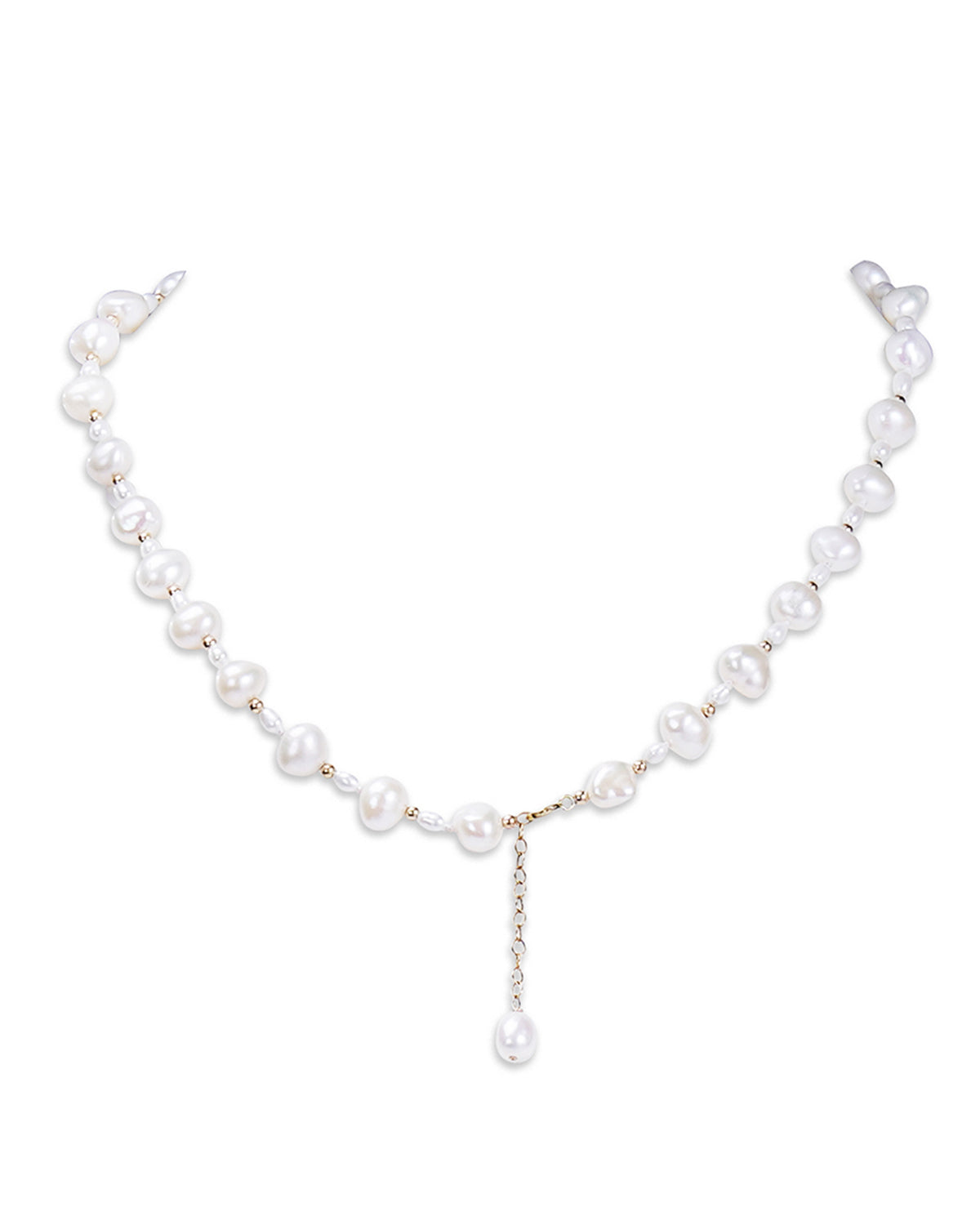 4-5mm Baroque Freshwater Pearl Gap Necklace