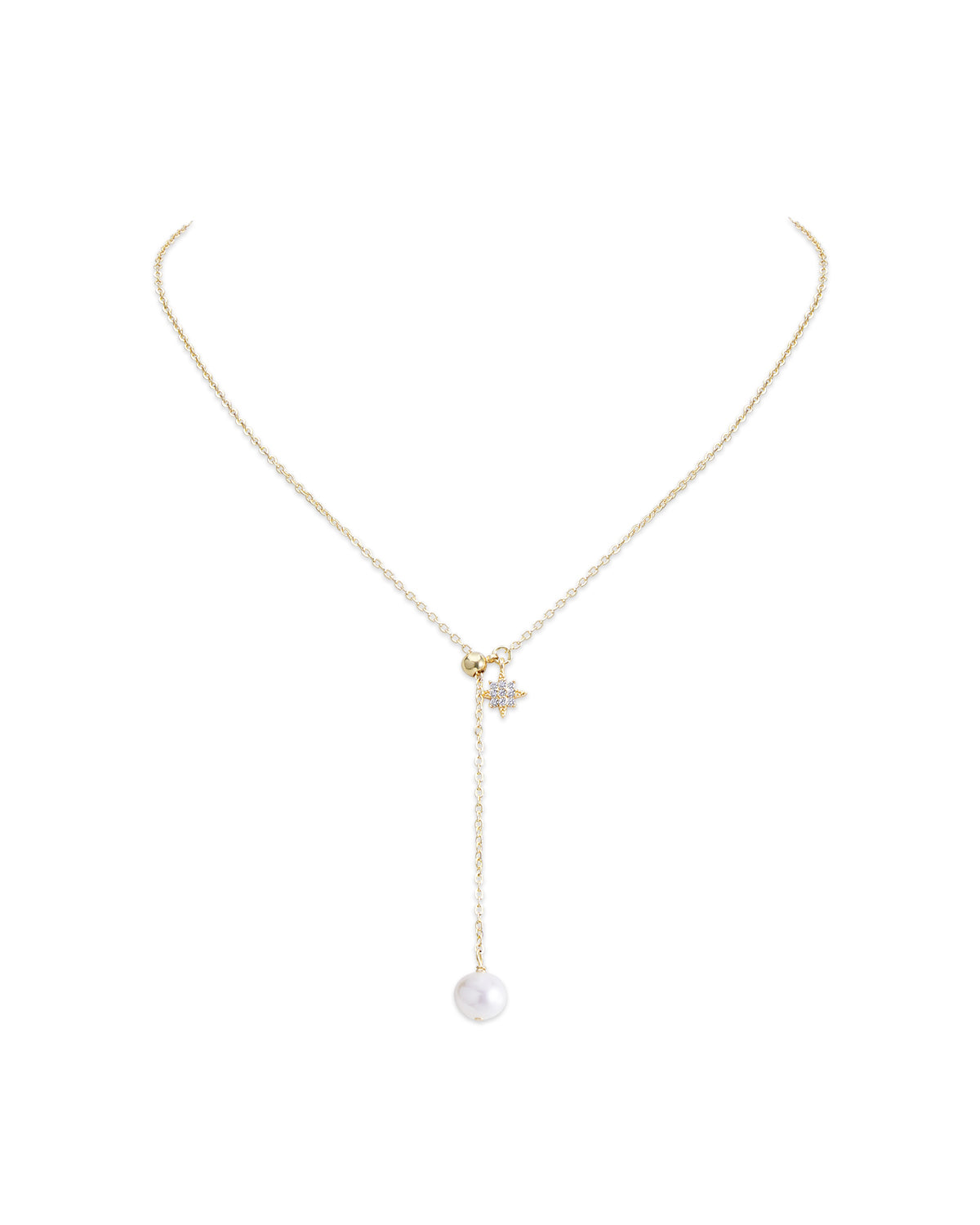 7-8mm White Freshwater Pearl North Star Pendant
