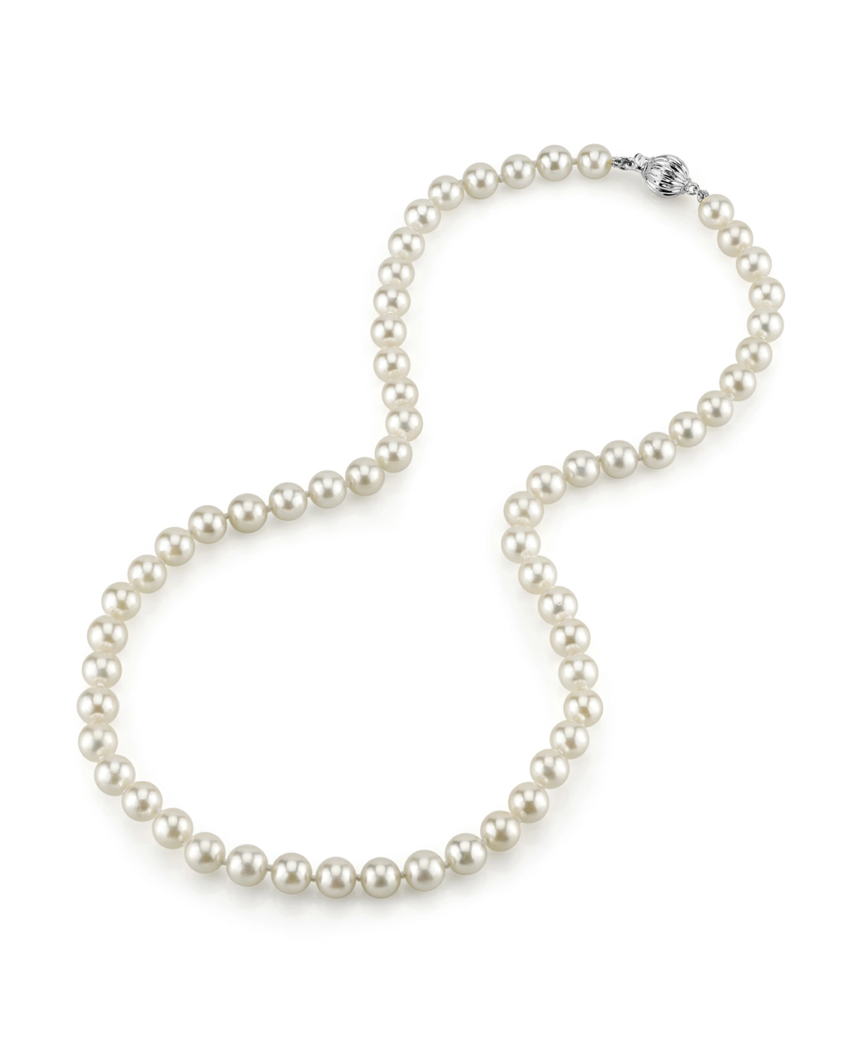 6.5-7.0mm Japanese Akoya White Pearl Necklace- AAA Quality