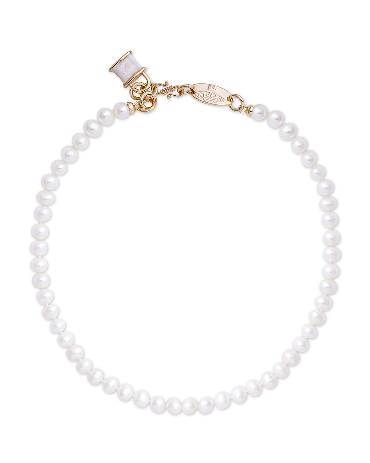 7-8mm Freshwater Pearl 'Heart Lock' Necklace
